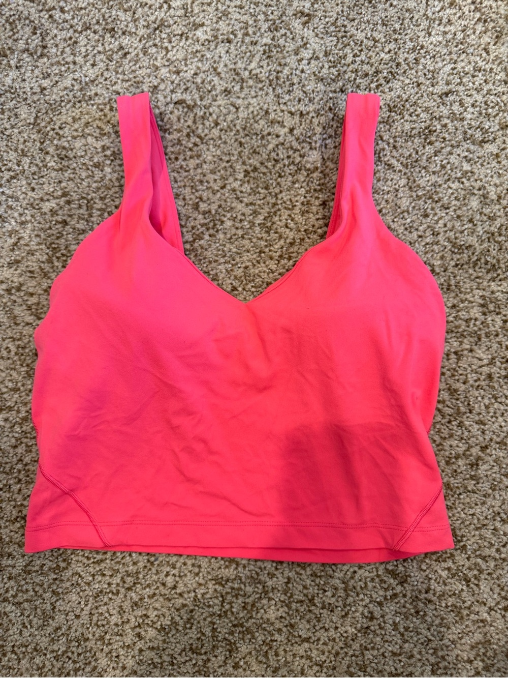 lululemon athletica Neon Pink Crop Tank Top
